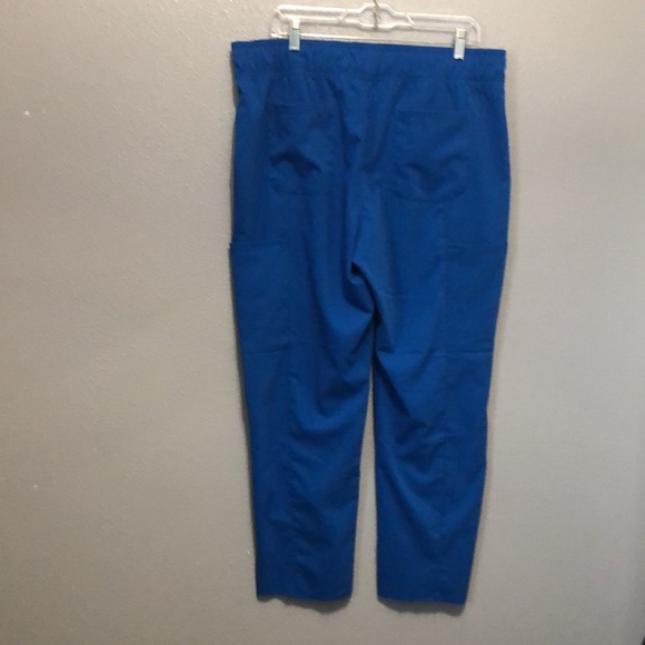 Vince Camuto scrub pants Women's XL scrubs royal blue pull on Raw hem pockets - Picture 7 of 12
